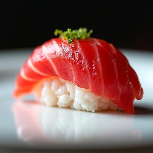 赤酢のマグロ握り